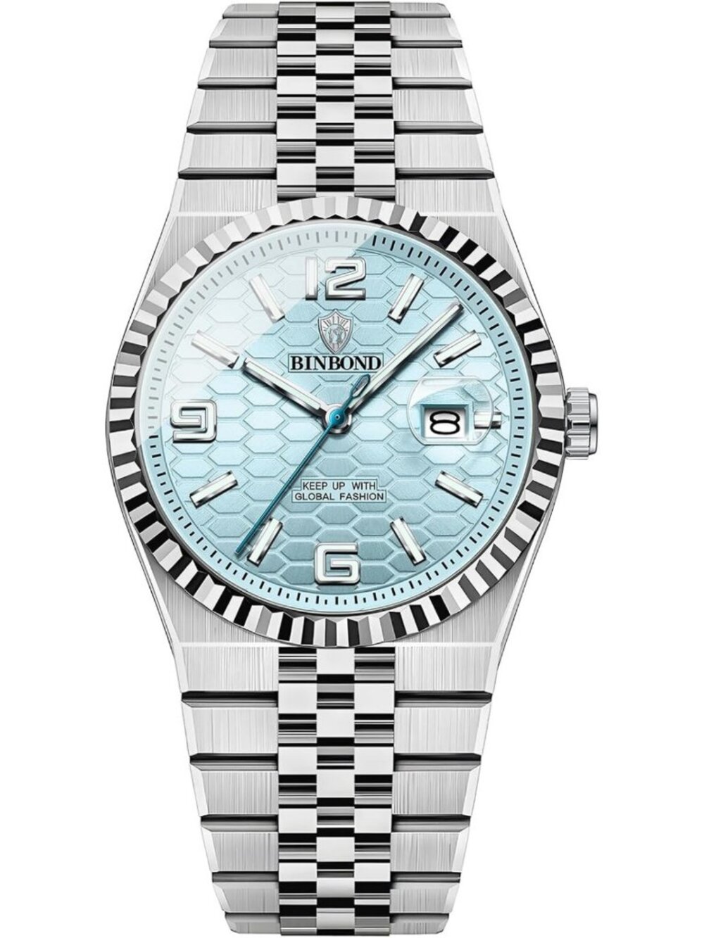 Stylish Men's 3D Textured Wristwatch, Luminous Hands, Water Resistant, Slim